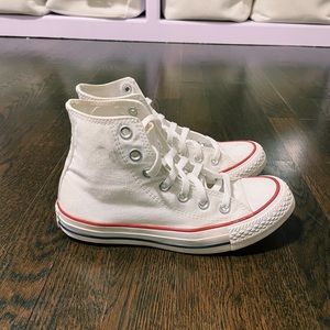 White High Top Converse Size 6